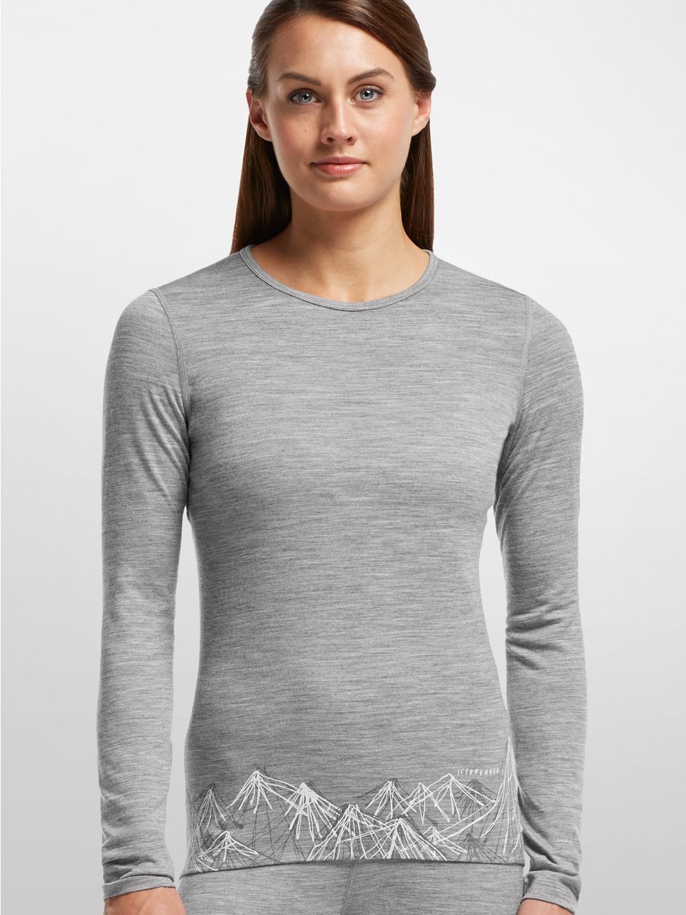 Icebreaker Tee Top Womens M Merino 200 Wool Graphic Mountain Outdoor Hike Camp